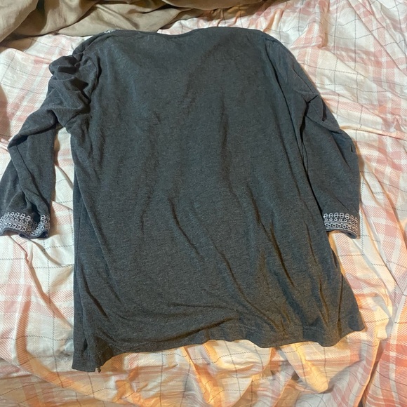 Cathy Daniels Gray Tunic with Embroidered Accents - Picture 4 of 4